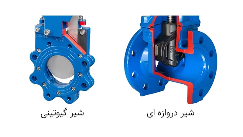تفاوت شیر دروازه ای و گیوتینی