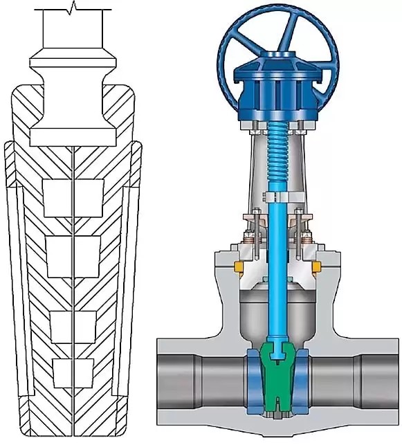 شیر فلکه کشویی با گوۀ منعطف (Flexible Wedge Gate Valve)