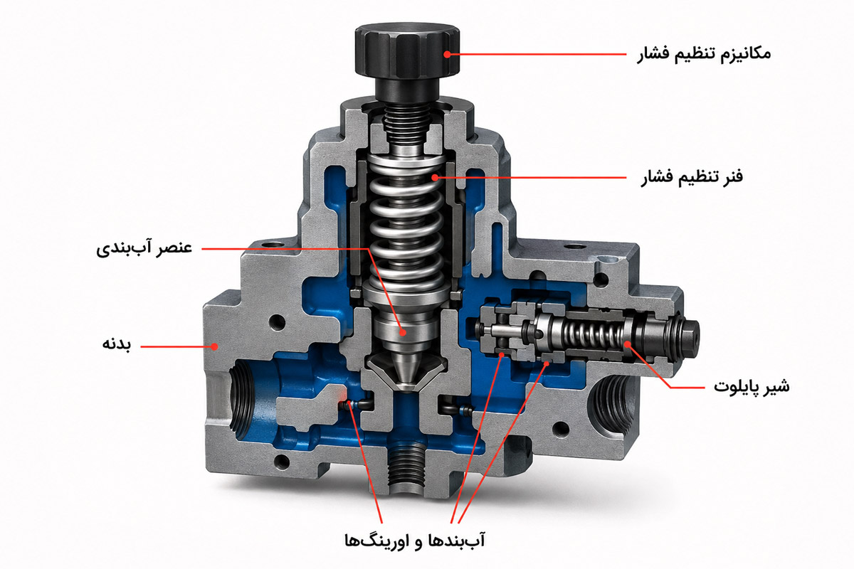 اجزای شیر فشار شکن رکسروت Rexroth