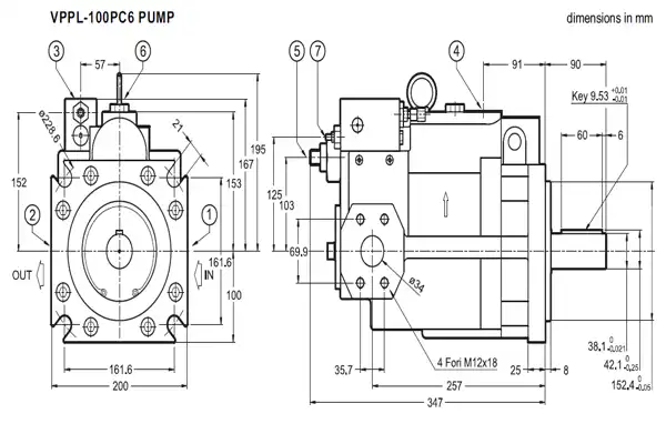 پمپ پیستونی محوری Duplomatic مدل VPPL-100