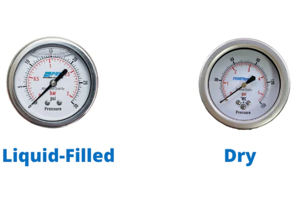 گیج فشار روغنی یا خشک