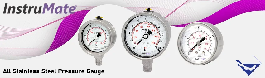 مانومتر استیل میلی بار InstruMate صفحه 10 سانت