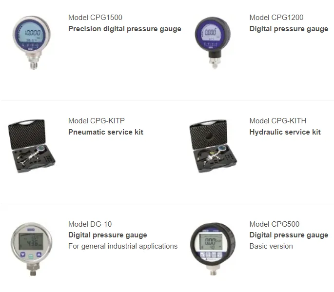 انواع گیج فشار دیجیتال ویکا